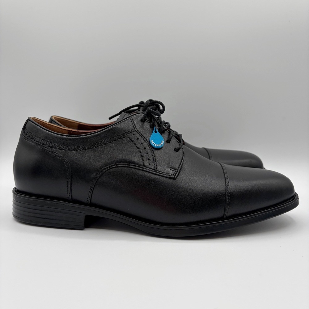 Johnston & Murphy Men's 9.5 Extra Wide (EEE) XC4 Branning Cap Toe Black Calfskin